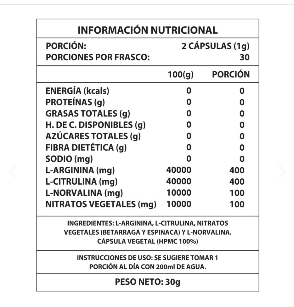 2x1 Óxido Nítrico® – Energía, Fuerza Y Rendimiento